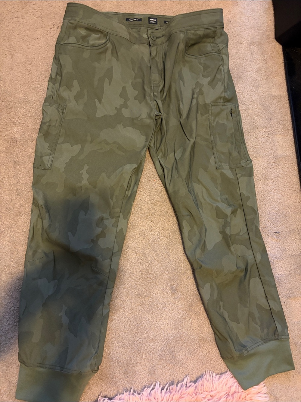Prana Olive Green Camo Women's Jogger Pants